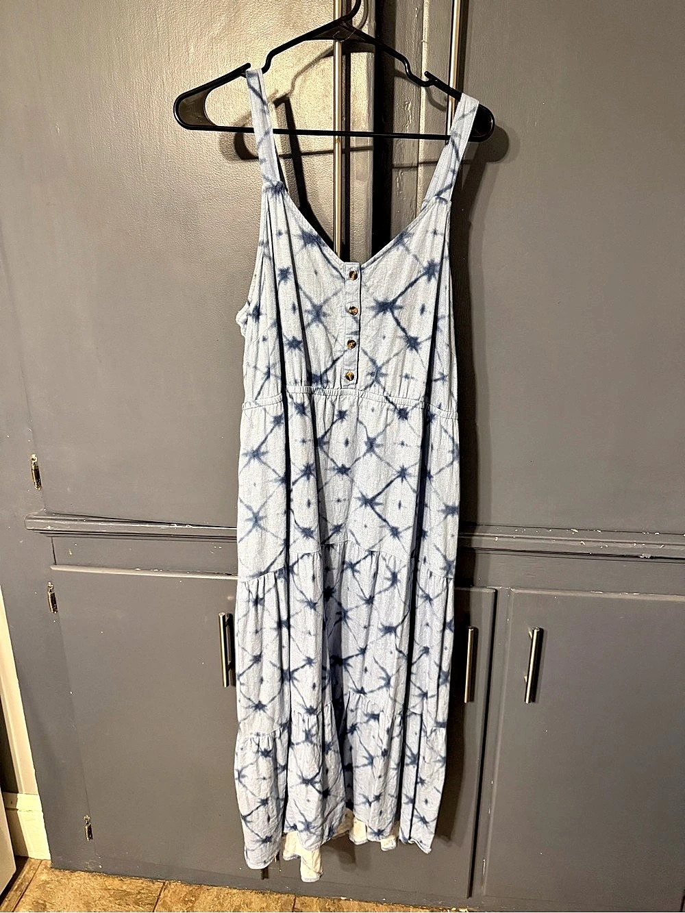 SONOMA Blue Maxi Dress Size XL Like New